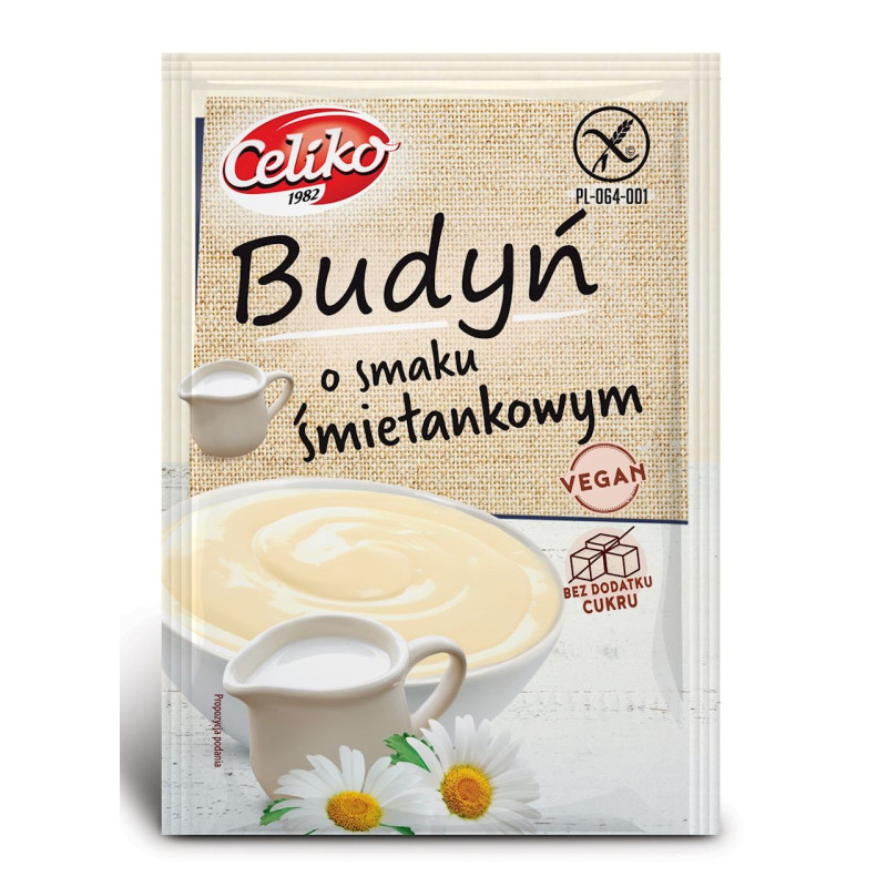 BUDYŃ O SMAKU ŚMIETANKOWYM BEZGLUTENOWY 40 g - CELIKO