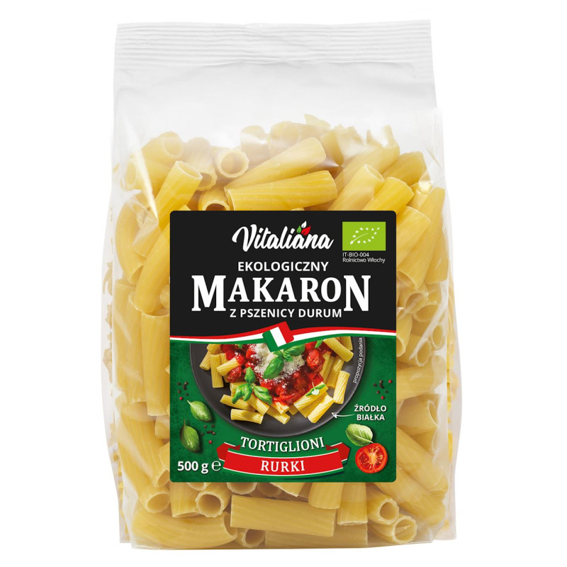 MAKARON (Z PSZENICY DURUM) TORTIGLIONI BIO 500 g- VITALIANA