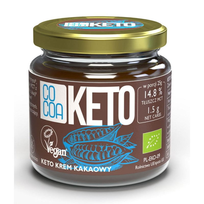 KREM KAKAOWY KETO BEZ DODATKU CUKRU BIO 200 g - COCOA