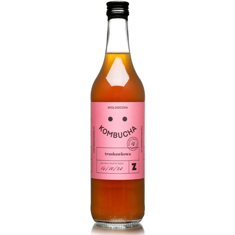 KOMBUCHA TRUSKAWKOWA BIO 270 ml - ZAKWASOWNIA