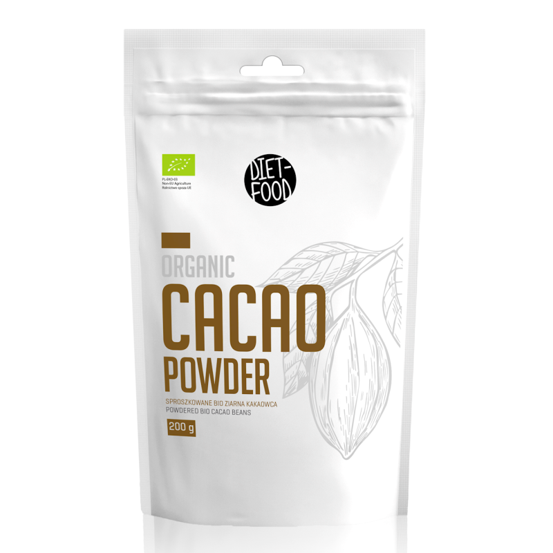KAKAO SPROSZKOWANE BIO 200 g - DIET-FOOD