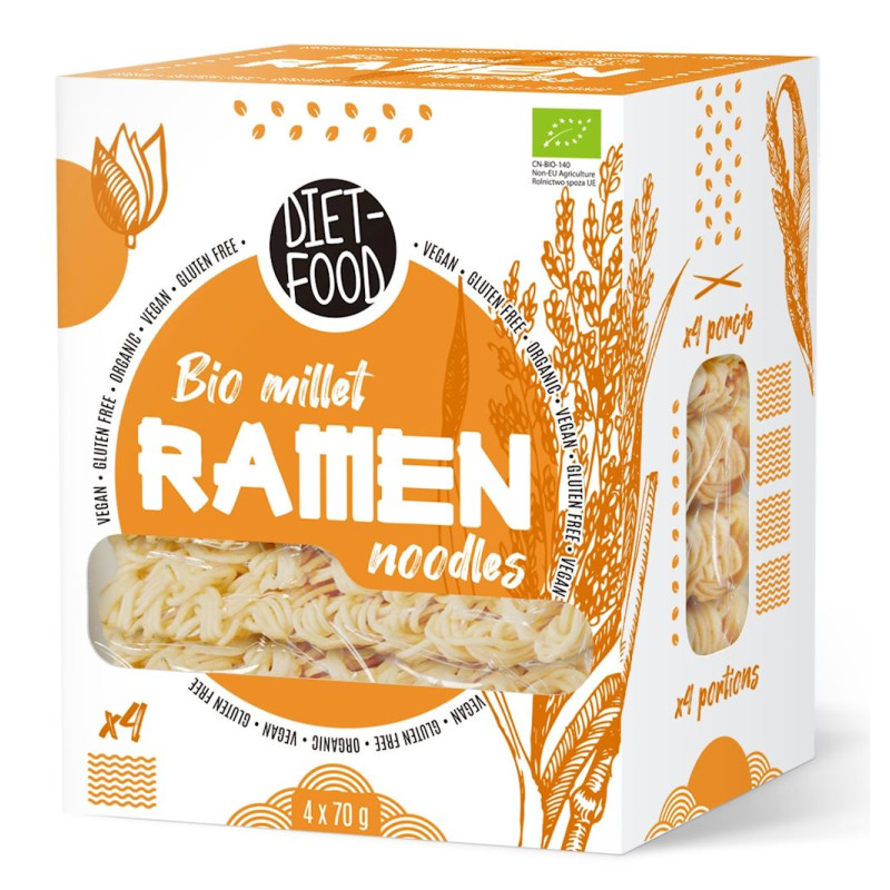 MAKARON (JAGLANY) RAMEN BEZGLUTENOWY BIO 280 g - DIET FOOD