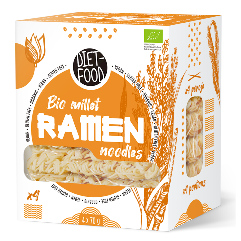 MAKARON (JAGLANY) RAMEN BEZGLUTENOWY BIO 280 g - DIET FOOD