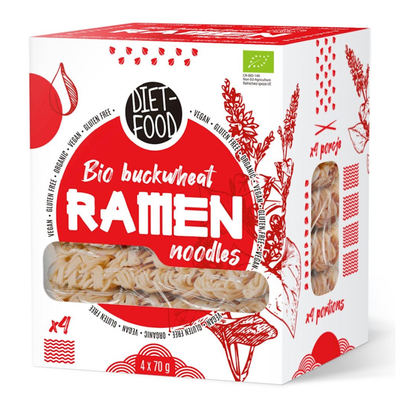 MAKARON (GRYCZANY) RAMEN BEZGLUTENOWY BIO 280 g - DIET FOOD