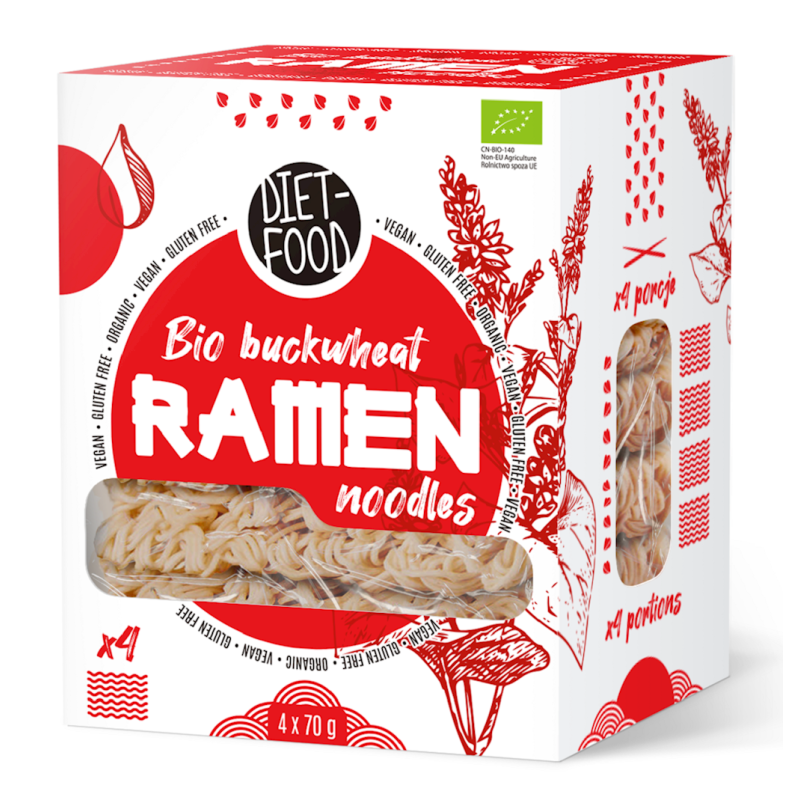 MAKARON (GRYCZANY) RAMEN BEZGLUTENOWY BIO 280 g - DIET FOOD
