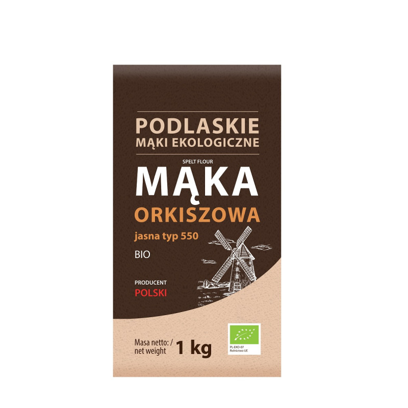 MĄKA ORKISZOWA JASNA TYP 550 BIO 1 kg - BIO LIFE