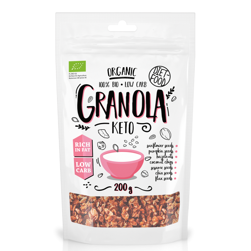 GRANOLA KETO BIO 200 g - DIET-FOOD