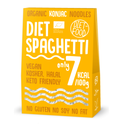 MAKARON (KONJAC) SPAGHETTI BEZGLUTENOWY BIO 385 g (300 g) - DIET-FOOD