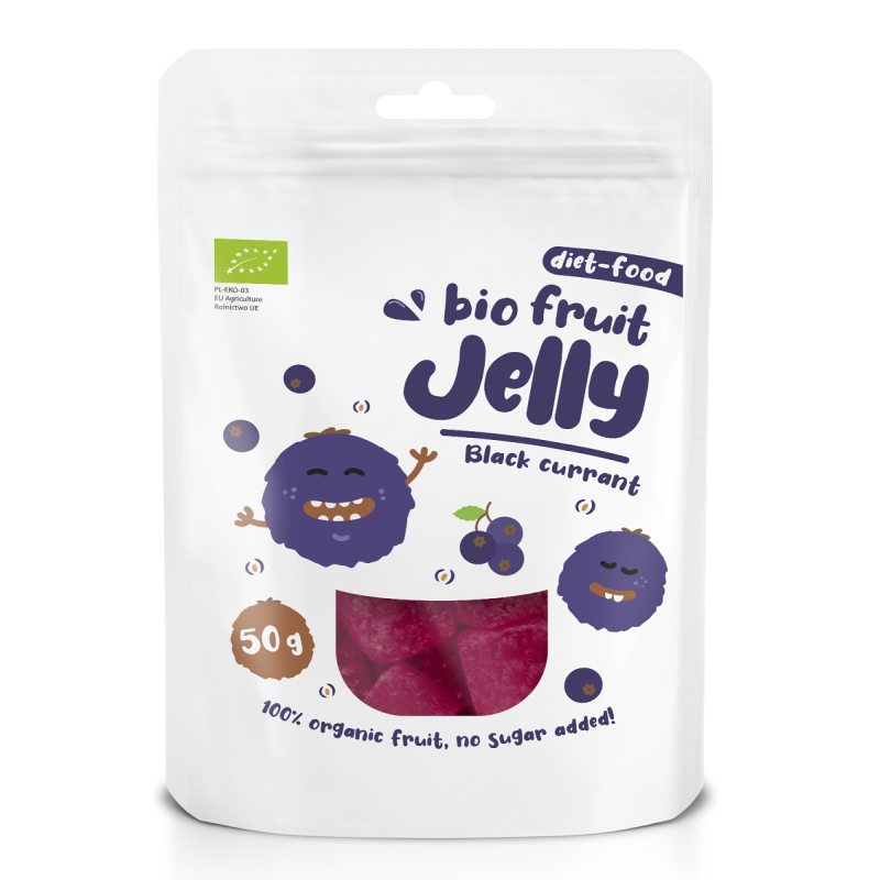 ŻELKI OWOCOWE CZARNA PORZECZKA BIO 50 g - DIET-FOOD