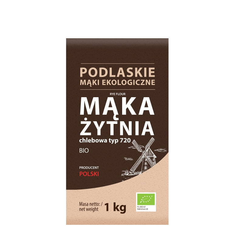 MĄKA ŻYTNIA CHLEBOWA TYP 720 BIO 1 kg - BIO LIFE