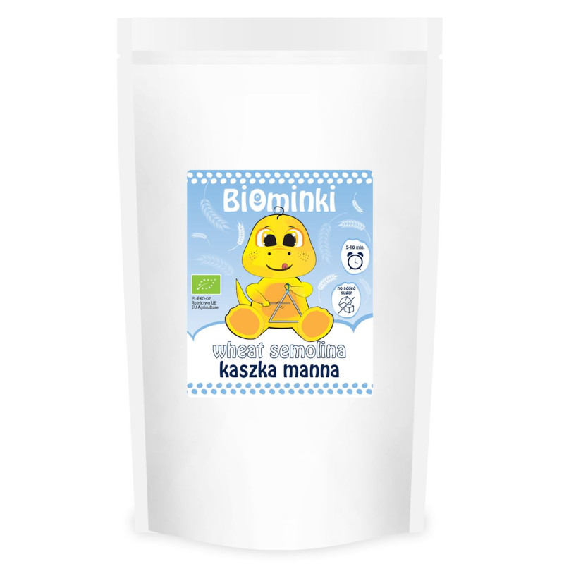 KASZKA MANNA PEŁNOZIARNISTA BIO 500 g - BIOMINKI