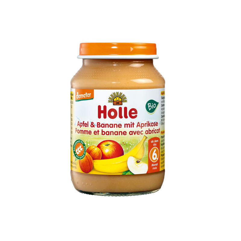 DESEREK JABŁKO - BANAN - MORELA BEZGLUTENOWY PO 6 MIESIĄCU DEMETER BIO 190 g (SŁOIK) - HOLLE