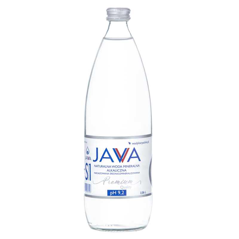 WODA MINERALNA JAVA ALKALICZNA NIEGAZOWANA 860 ml - WODY KARPACKIE
