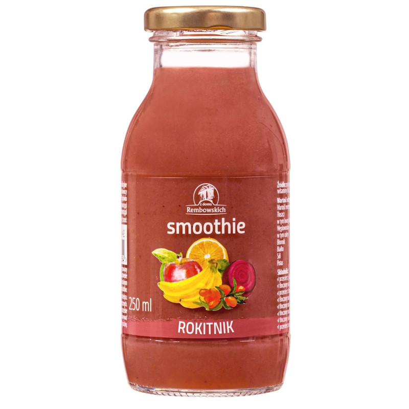 SMOOTHIE JABŁKO - BANAN - CZARNA PORZECZKA - BURAK - ROKITNIK 250 ml - REMBOWSCY