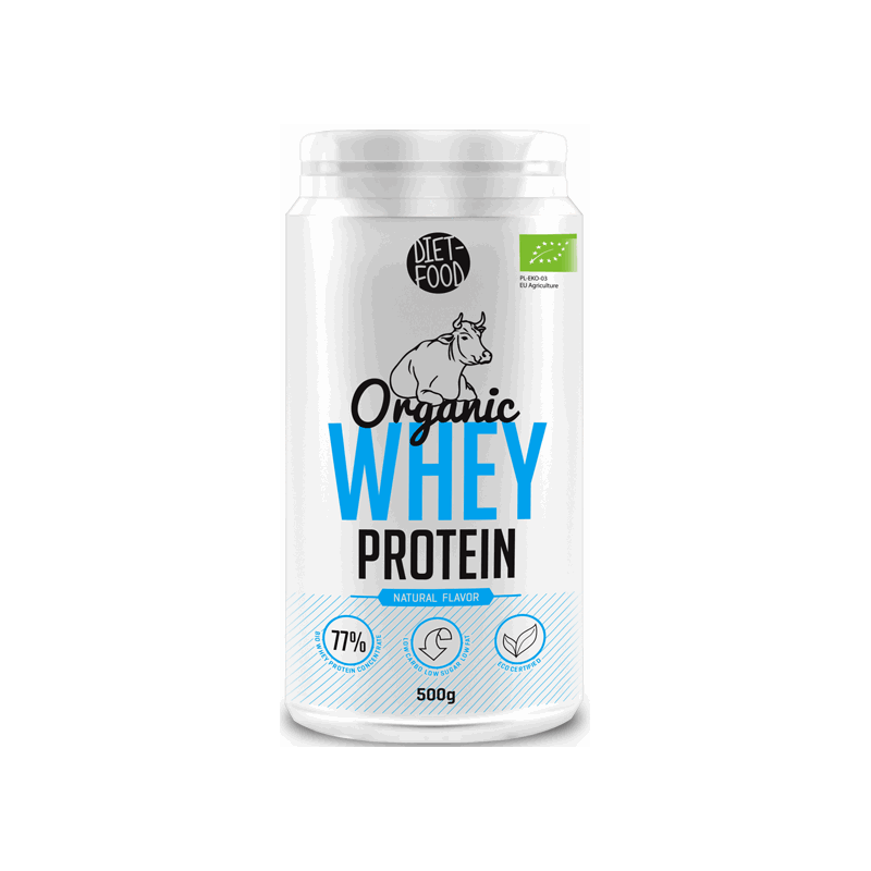 KONCENTRAT BIAŁKA SERWATKOWEGO NATURALNY BIO 500 g - DIET-FOOD