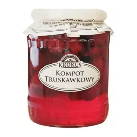 KOMPOT TRUSKAWKOWY 640 g (260 g) - KROKUS