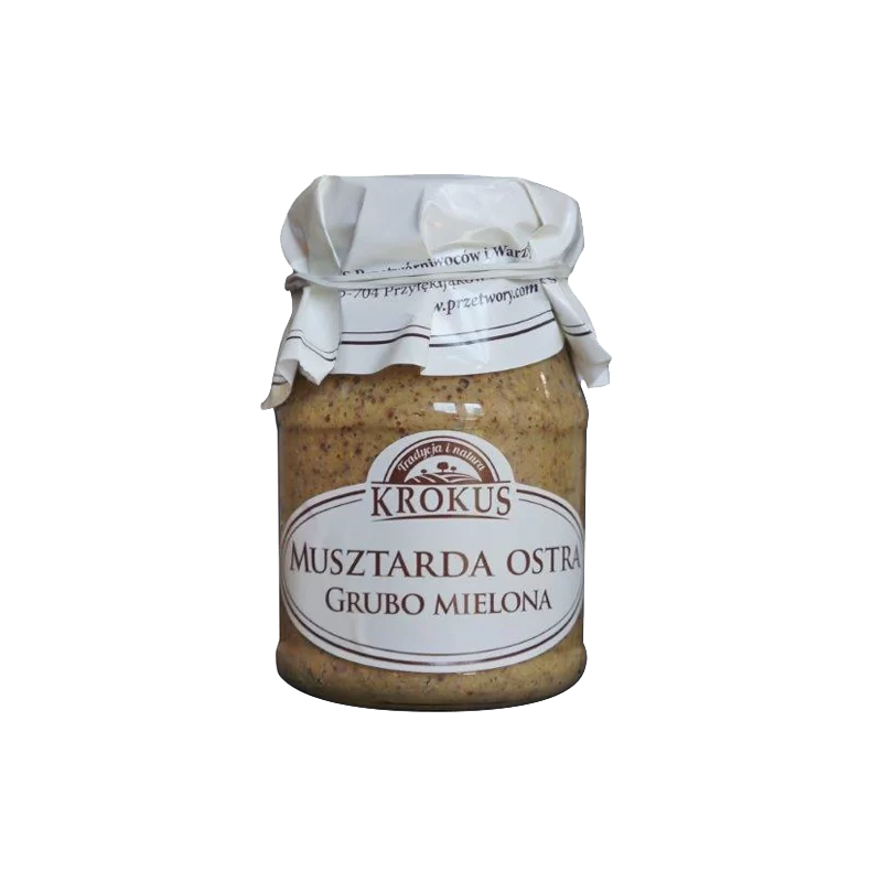 MUSZTARDA OSTRA GRUBO MIELONA 180 g - KROKUS