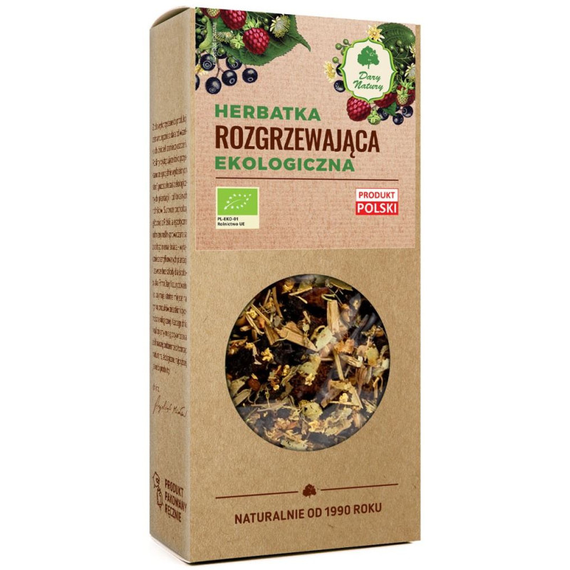 HERBATKA ROZGRZEWAJĄCA BIO 50 g - DARY NATURY