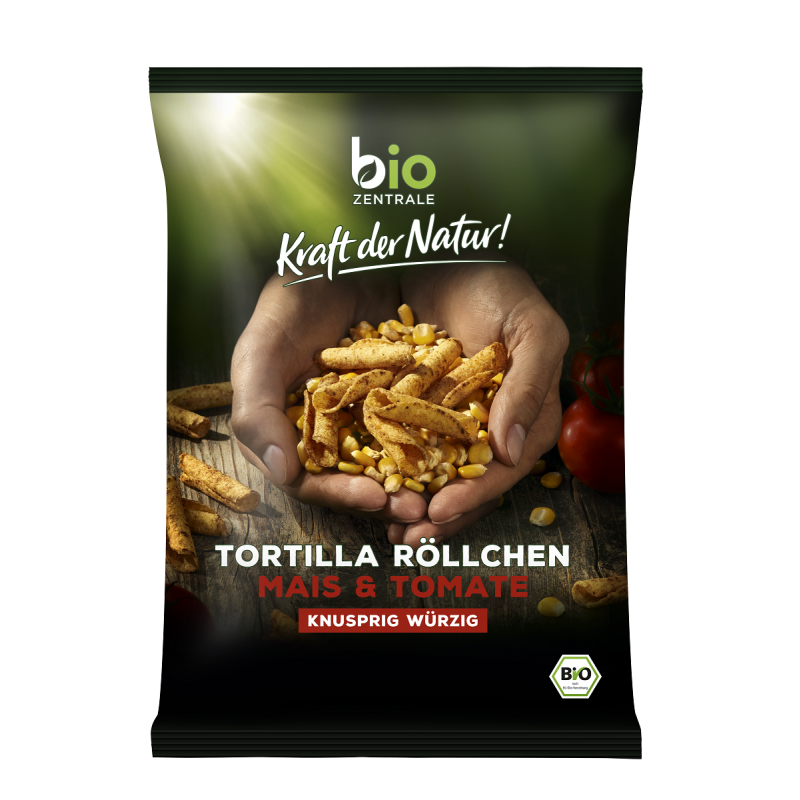 CHIPSY TORTILLA RURKA POMIDOROWE BEZGLUTENOWE BIO 125 g - BIO ZENTRALE