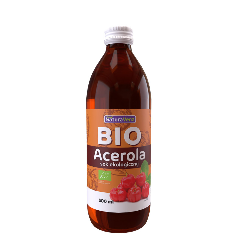 SOK Z ACEROLI BEZ DODATKU CUKRÓW BIO 500 ml - NATURAVENA