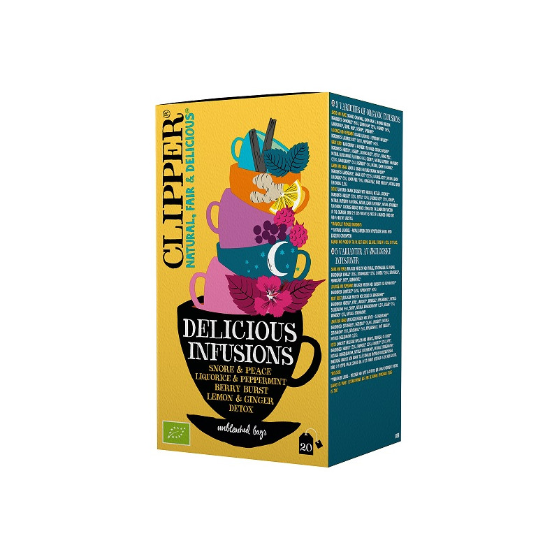 HERBATKA OWOCOWO - ZIOŁOWA MIX 5 SMAKÓW BIO (20 x 2 g) 40 g - CLIPPER