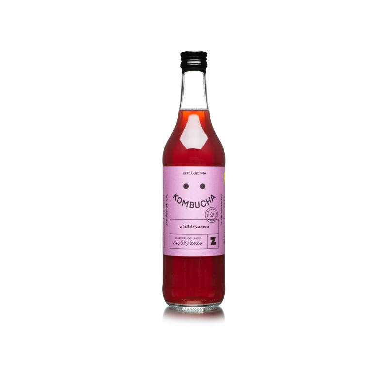 KOMBUCHA Z HIBISKUSEM BIO 270 ml - ZAKWASOWNIA