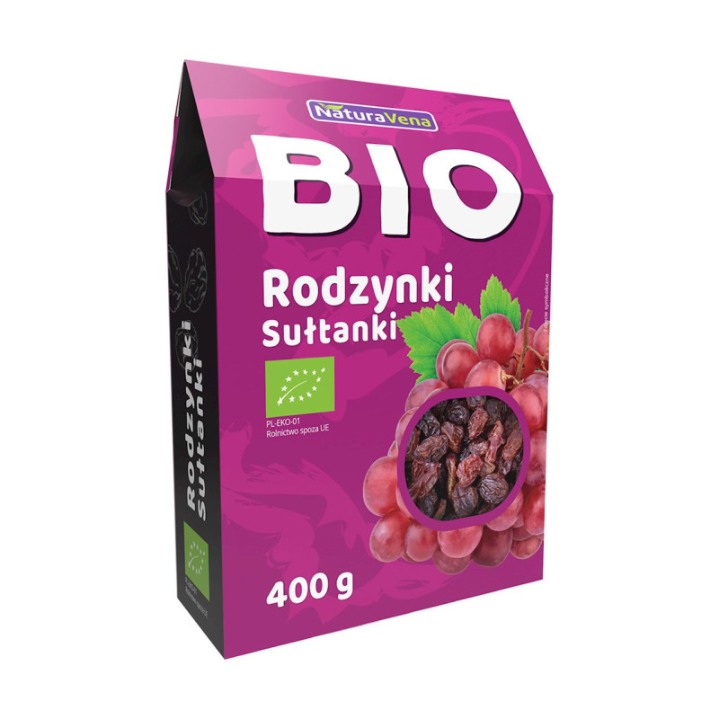 RODZYNKI SUŁTANKI BIO 400 g - NATURAVENA
