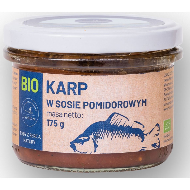 KARP W SOSIE POMIDOROWYM BIO 175 g (SŁOIK) - RYBY Z SERCA NATURY
