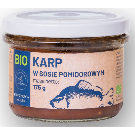 KARP W SOSIE POMIDOROWYM BIO 175 g (SŁOIK) - RYBY Z SERCA NATURY