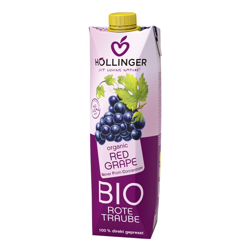 SOK Z CZERWONYCH WINOGRON NFC BIO 1 L - HOLLINGER