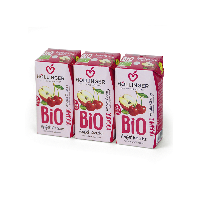 NEKTAR JABŁKOWO - WIŚNIOWY BEZ DODATKU CUKRÓW BIO 200 ml - HOLLINGER