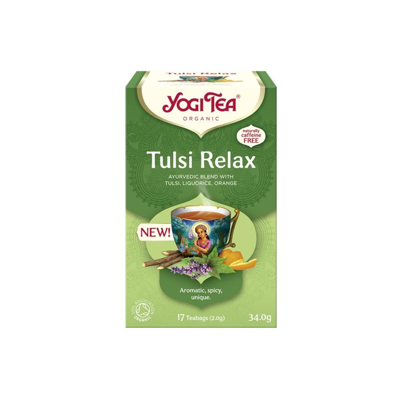 HERBATKA AJURWEDYJSKA TULSI RELAX BIO (17 x 2 g) 34 g - YOGI TEA