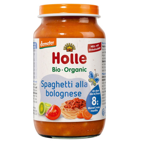 OBIADEK SPAGHETTI BEZ DODATKU CUKRÓW OD 8 MIESIĄCA DEMETER BIO 220 g (SŁOIK) - HOLLE