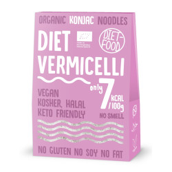 MAKARON (KONJAC) VERMICELLI BEZGLUTENOWY BIO 385 g (300 g) - DIET-FOOD