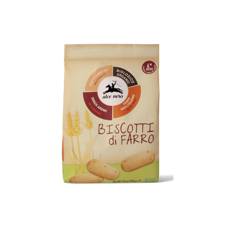 CIASTKA Z PŁASKURKI Z WITAMINĄ B1 DLA DZIECI OD 6 MIESIĄCA BIO 250 g - ALCE NERO