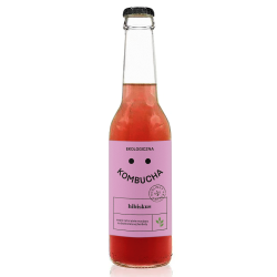 KOMBUCHA Z HIBISKUSEM BIO 270 ml - DELIKATNA (ZAKWASOWNIA)
