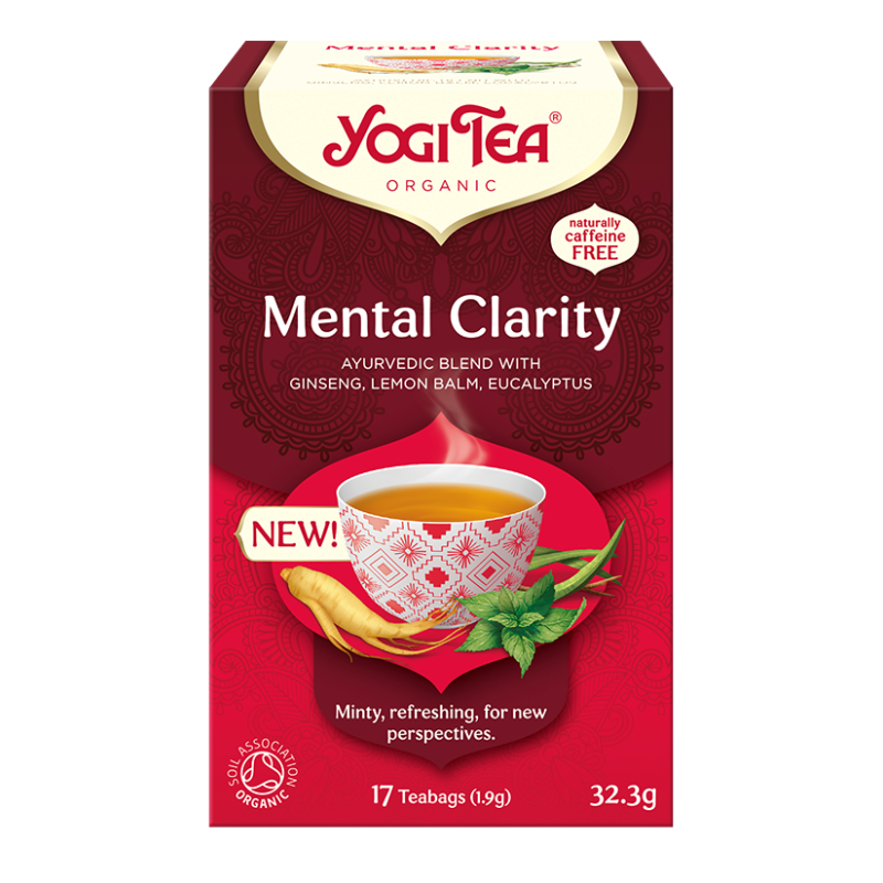 HERBATKA AJURWEDYJSKA JASNOŚĆ UMYSŁU (MENTAL CLARITY) BIO (17 x 1,9 g) 32,3 g - YOGI TEA
