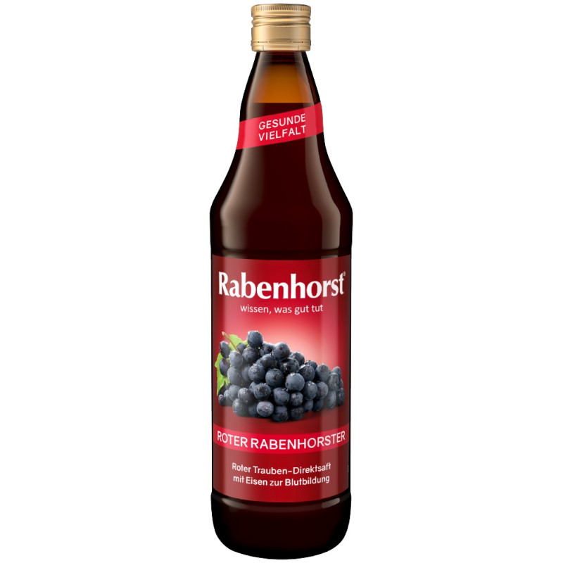 SOK Z CZERWONYCH WINOGRON Z ŻELAZEM 750 ml - RABENHORST