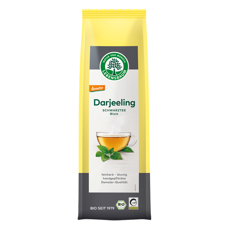HERBATA CZARNA DARJEELING LIŚCIASTA DEMETER BIO 75 g - LEBENSBAUM