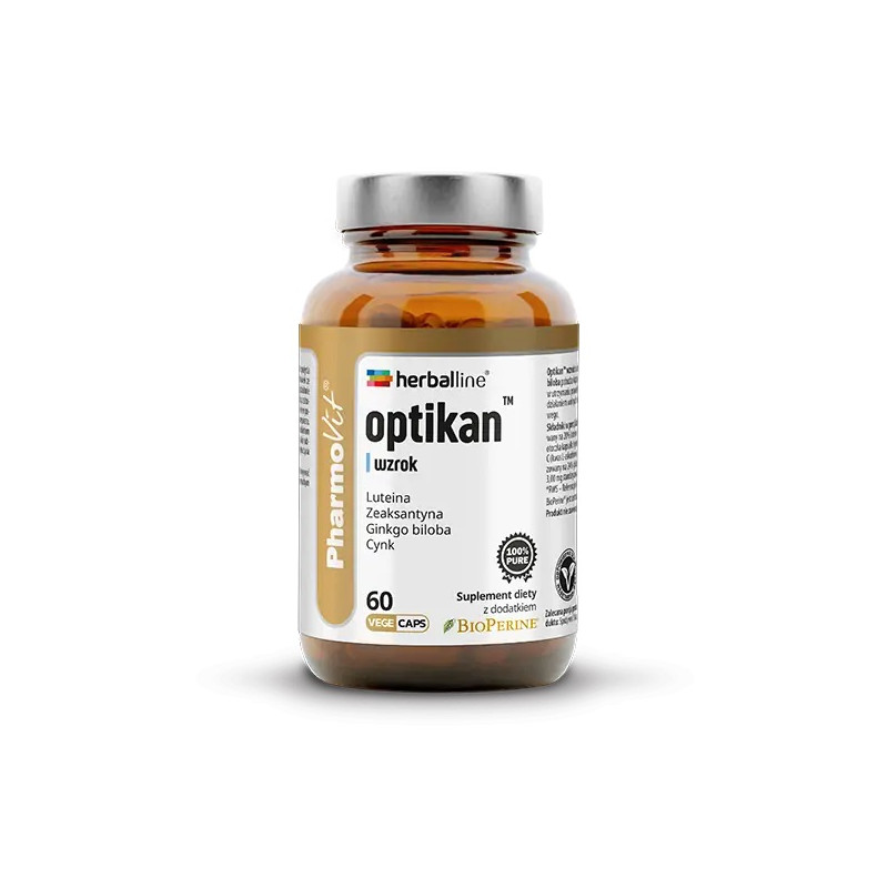 KAPSUŁKI NA WZROK (OPTIKAN) BEZGLUTENOWE 60 szt. (32,4 g) - PHARMOVIT (HERBALLINE)