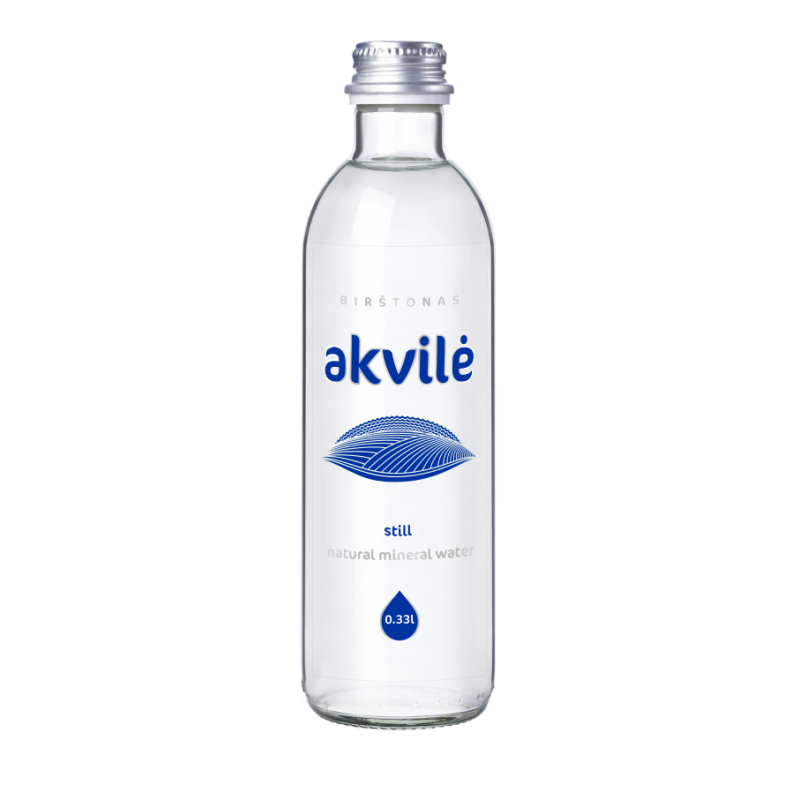 NATURALNA WODA MINERALNA NIEGAZOWANA 330 ml (SZKŁO) - AKVILE