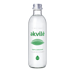 NATURALNA WODA MINERALNA LEKKO GAZOWANA 330 ml (SZKŁO) - AKVILE