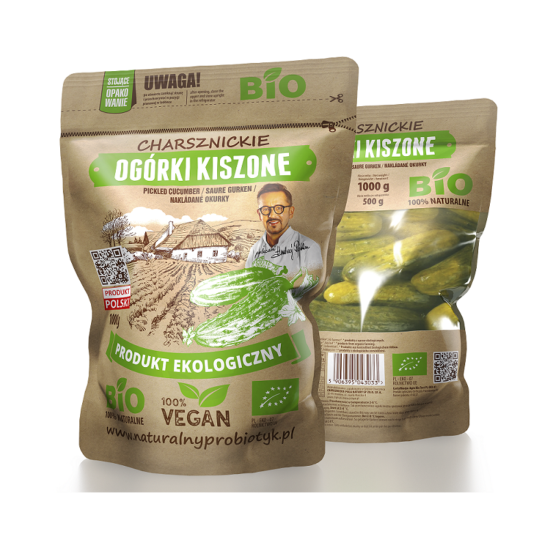 OGÓRKI KISZONE BIO 1000 g (500 g) - CHARSZNICKIE POLA NATURY