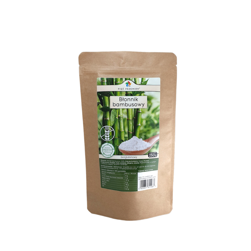 BŁONNIK BAMBUSOWY BEZGLUTENOWY 250 g - PIĘĆ PRZEMIAN