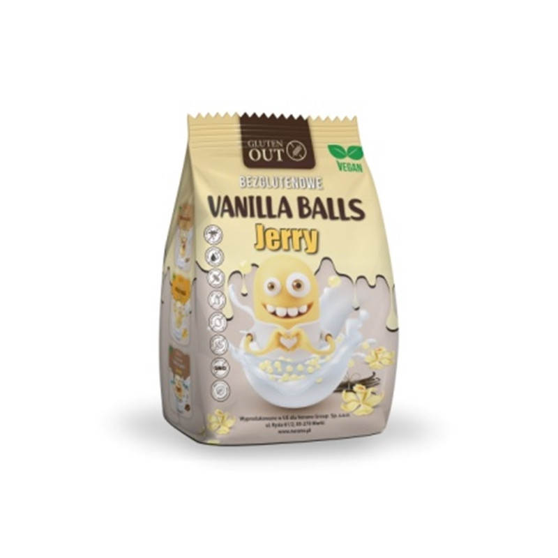 KULKI KUKURYDZIANE O SMAKU WANILIOWYM BEZGLUTENOWE 375 g - JERRY