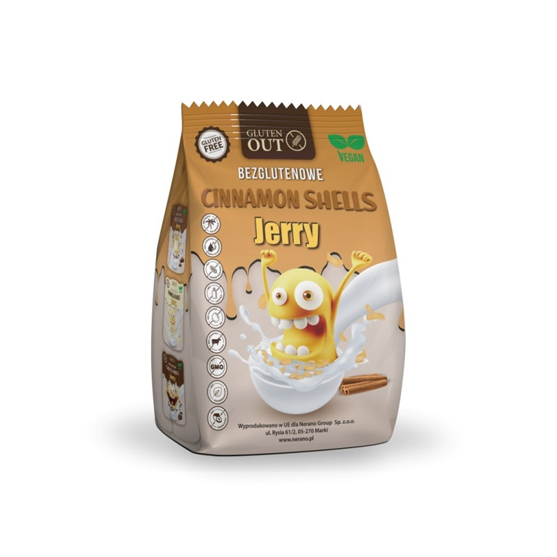 MUSZELKI ZBOŻOWE CYNAMONOWE BEZGLUTENOWE 375 g - JERRY