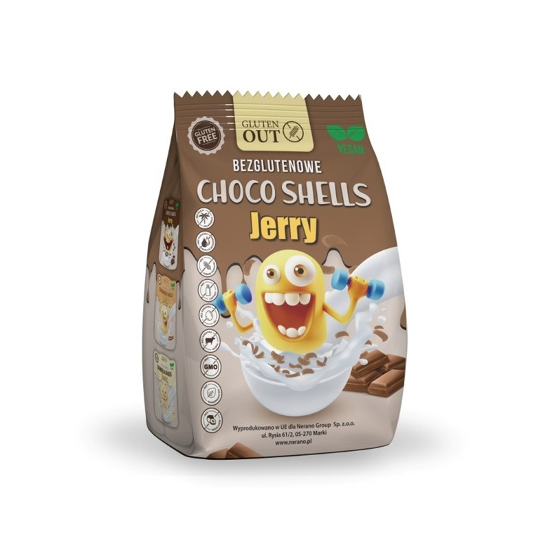 MUSZELKI ZBOŻOWE KAKAOWE BEZGLUTENOWE 375 g - JERRY