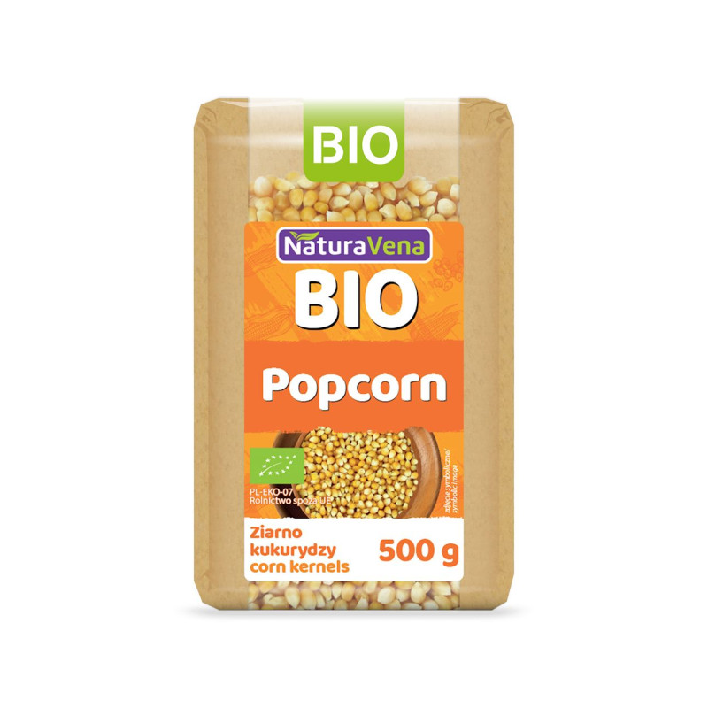 POPCORN (ZIARNO KUKURYDZY) BIO 500 g - NATURAVENA