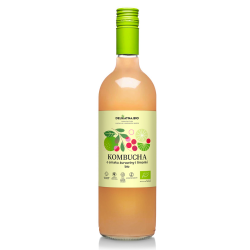 KOMBUCHA O SMAKU ŻURAWINY I LIMONKI BIO 750 ml - DELIKATNA