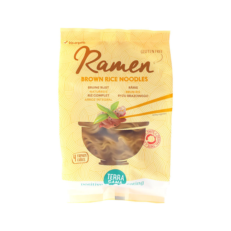 MAKARON (Z RYŻU BRĄZOWEGO) RAMEN BEZGLUTENOWY BIO 280 g - TERRASANA